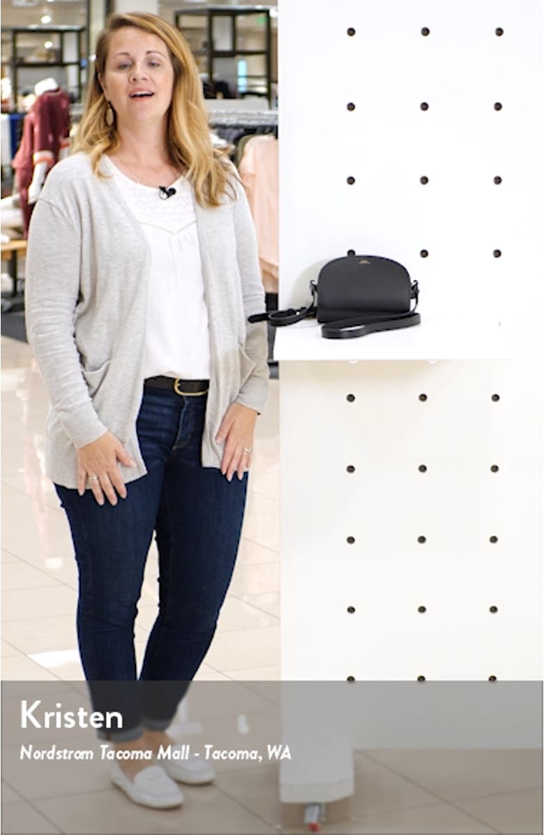 Mini Sac Demi Lune Calfskin Crossbody Bag, sales video thumbnail