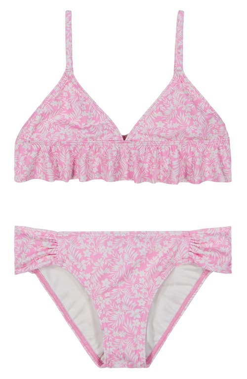 Shop Billabong Kids' Sweet Waves Floral Two-piece Swimsuit In Pink Dream