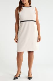 KASPER Sleeveless Stretch Crepe Sheath Dress