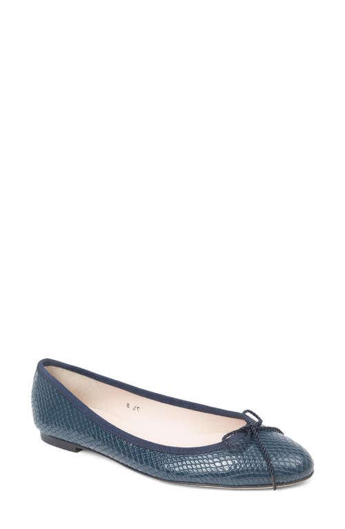 Paul Mayer Luxe Textured Ballet Flat In Blue