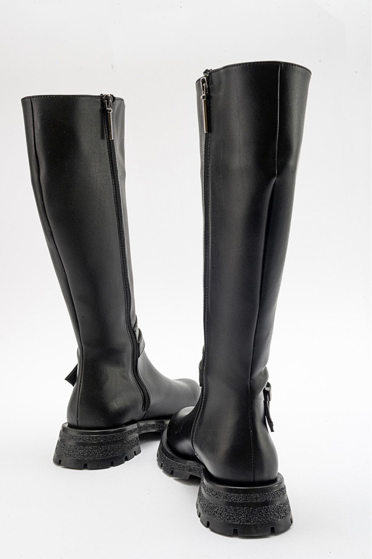 Covela Knee High Boot, Alternate, color, Black Faux Leather