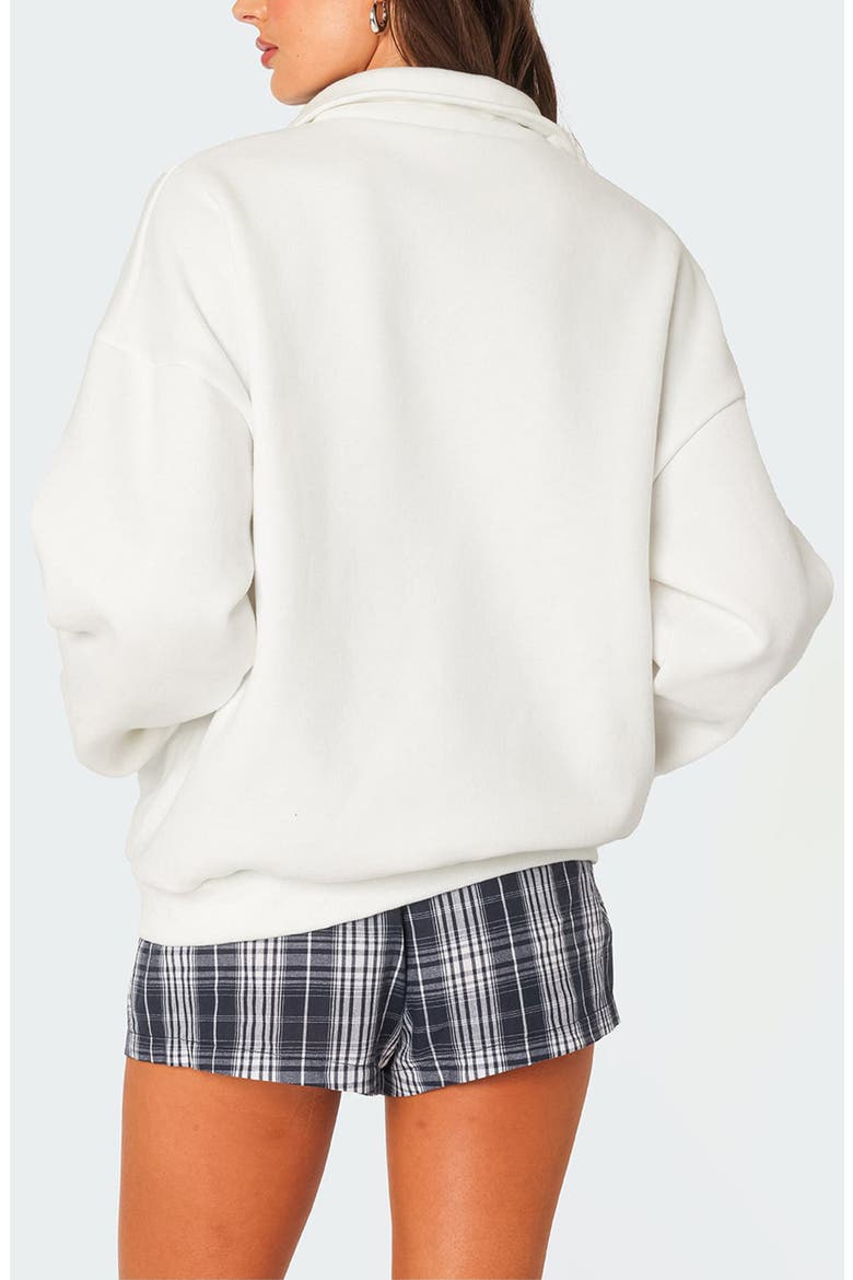 Quarter Zip Sweatshirt, Alternate, color, WHITE