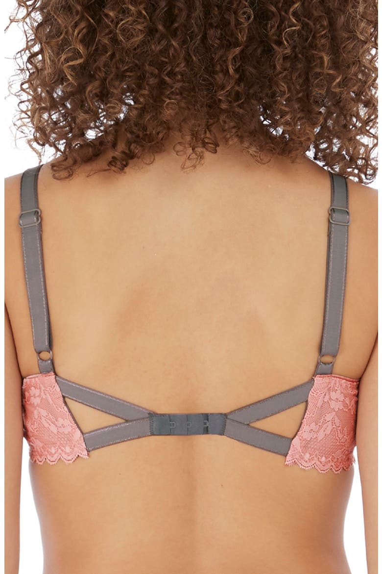 Offbeat Underwire Plunge Bra, Alternate, color, ROSEHIP