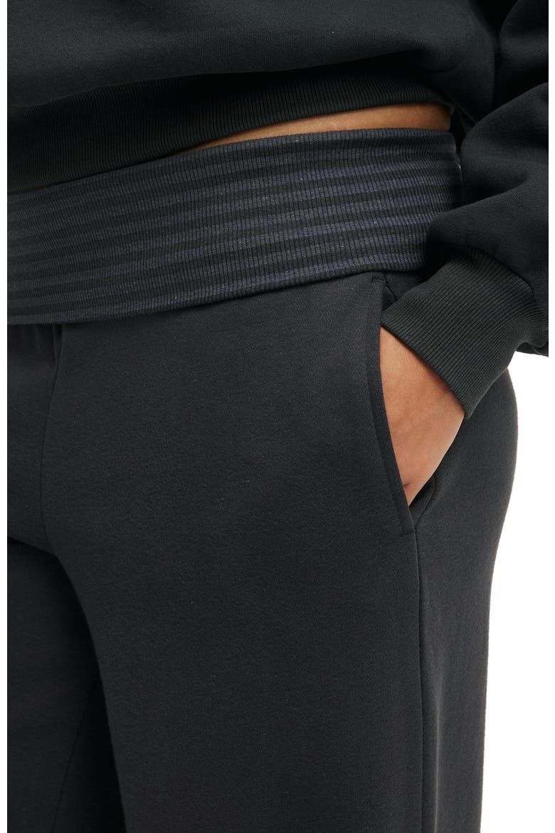 Women's Fold Over Waistband Sweatpant, Alternate, color, Shadowstone Stripe