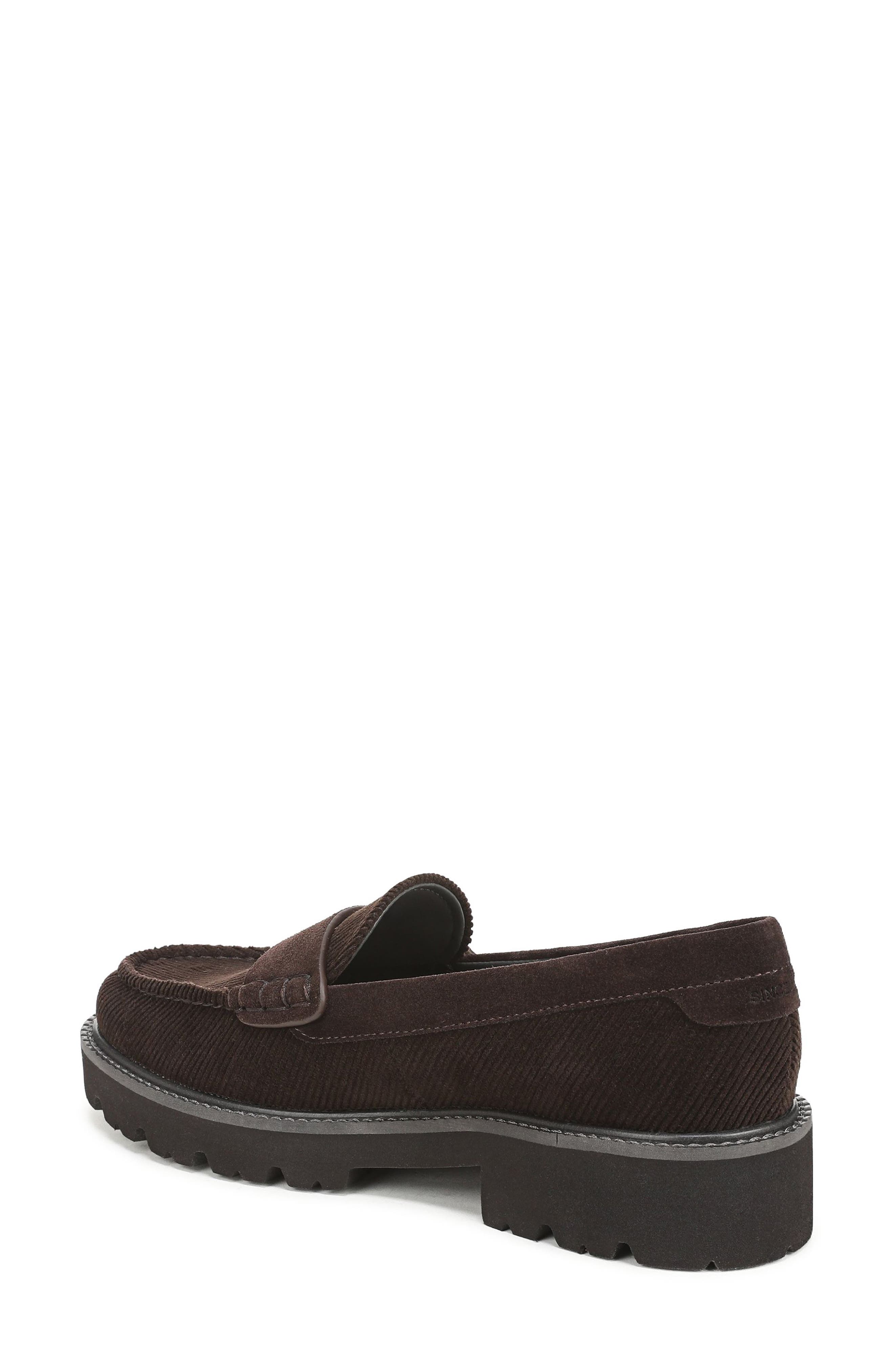 Saffron Lug Sole Loafer, Alternate, color, BROWN