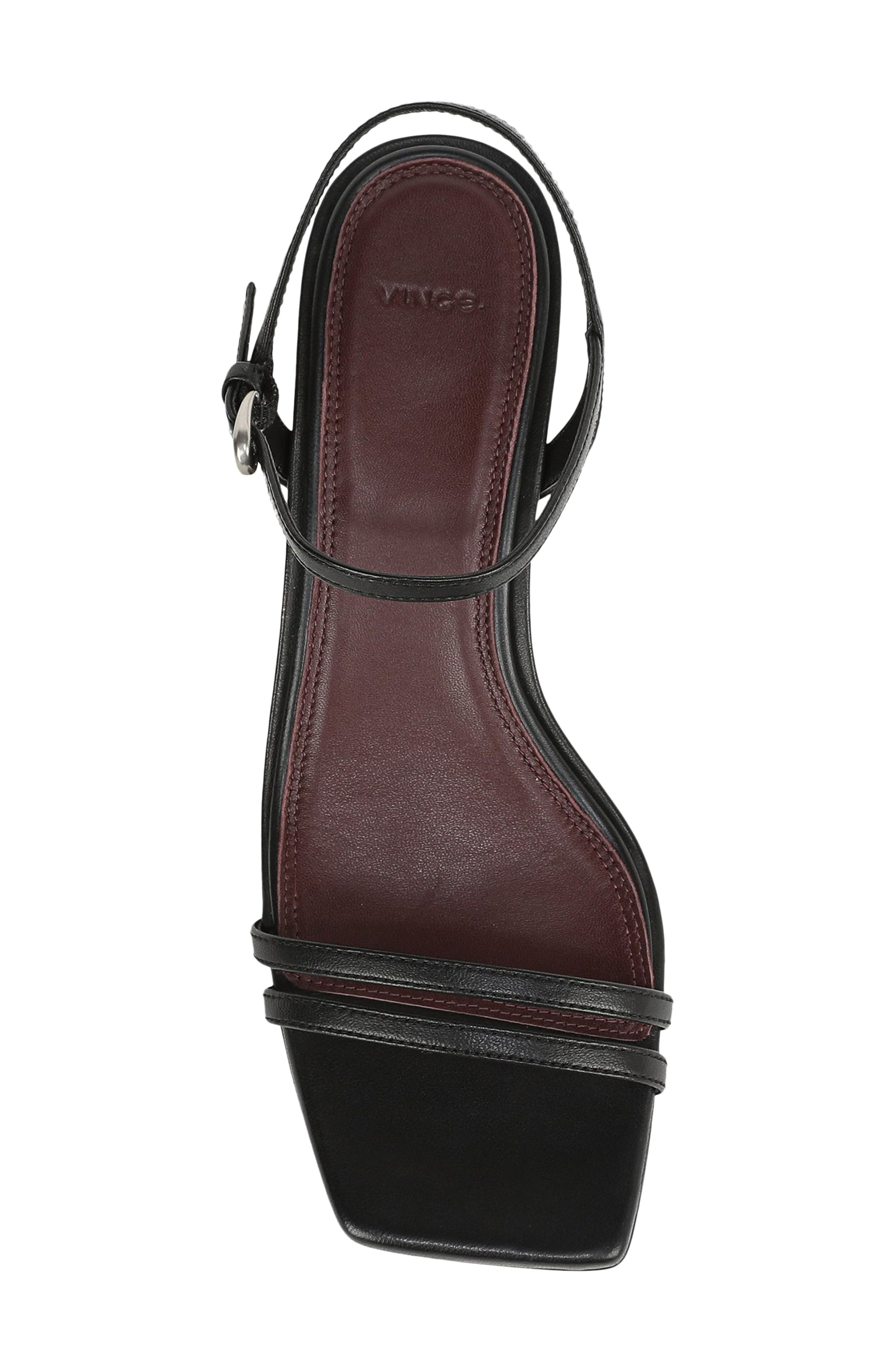Vince Tilda Ankle Strap Sandal, Alternate, color, Black