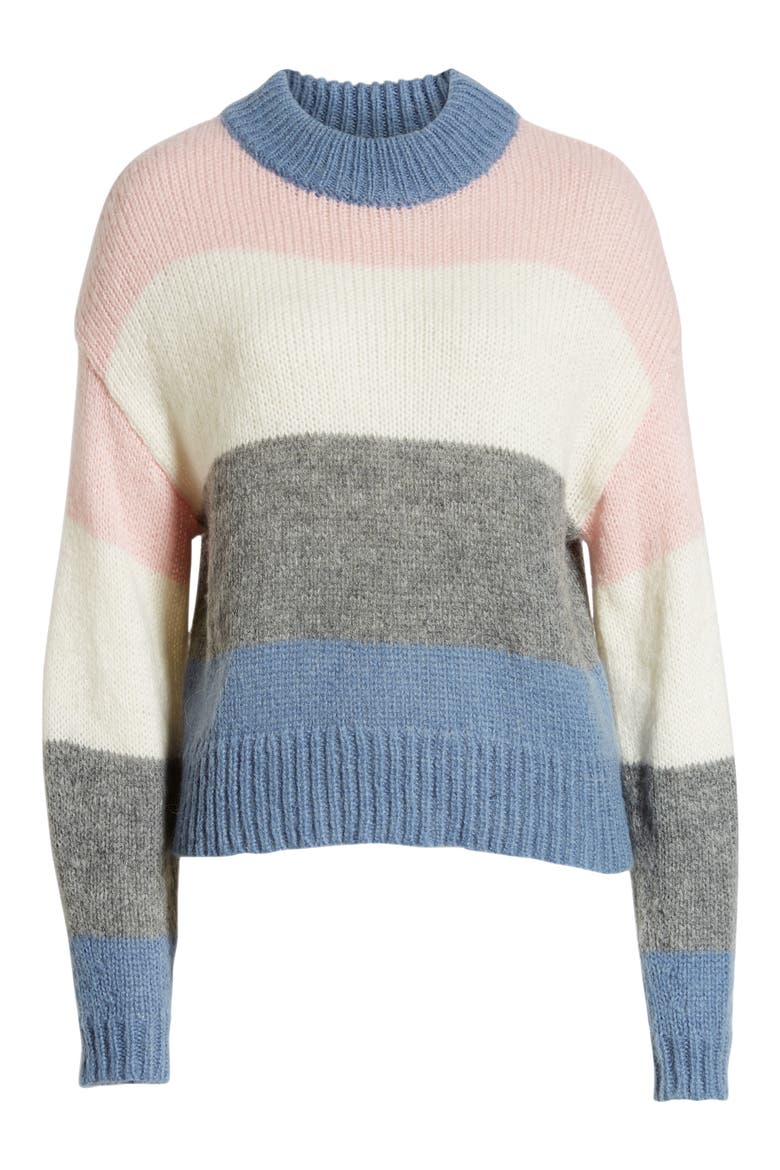 Kendall Stripe Sweater, Alternate, color, BLUE MULTI