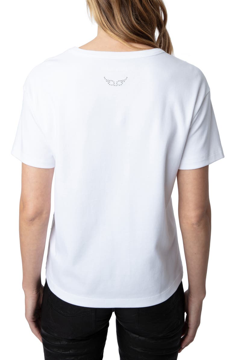 Zadig & Voltaire Marta Diamanté Cotton T-Shirt, Alternate, color, 