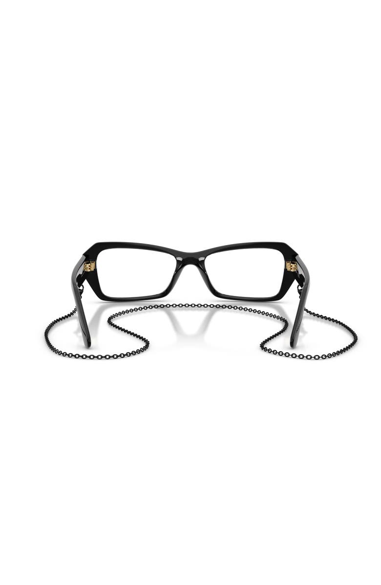 Vogue Eyewear 54mm Butterfly optical glasses, Alternate, color, Black