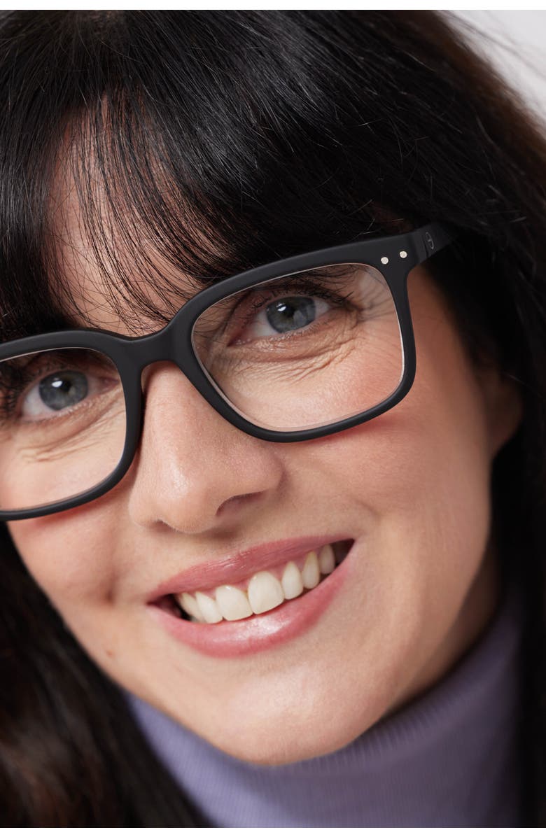 IZIPIZI #L 54mm Rectangular Reading Glasses, Alternate, color, Black