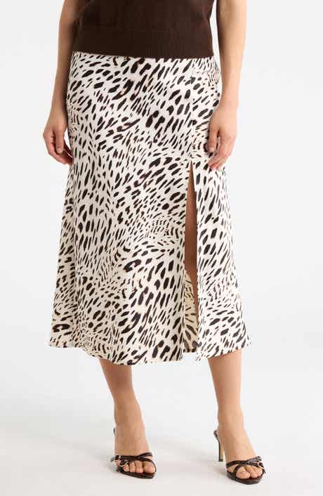 Sanctuary Front Slit Satin Skirt