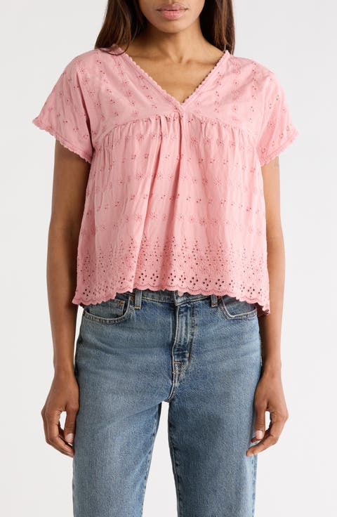 Eyelet Babydoll Top