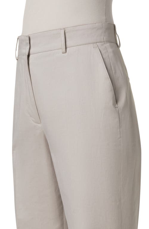 Akris Punto Feryn Stretch Cotton Ankle Pants In Chalk