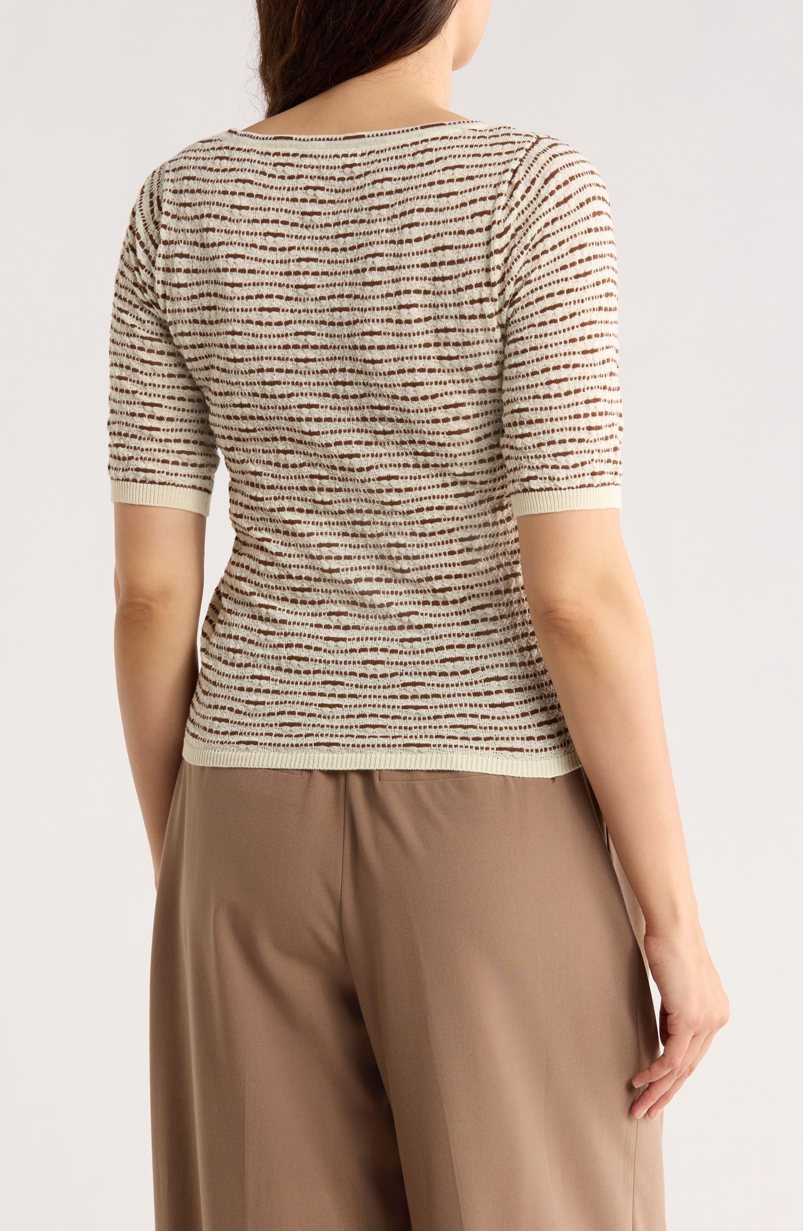 Pattern Elbow Sleeve Sweater - image 2