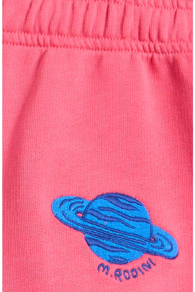 Embroidered Planet Organic Cotton Sweat Shorts, Alternate, color, PINK