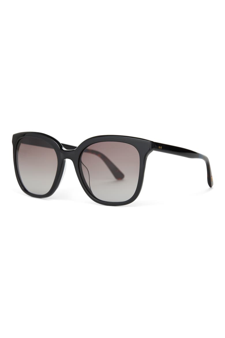 Charmaine 54mm Square Sunglasses, Alternate, color, SHINY BLACK/ DARK GREY