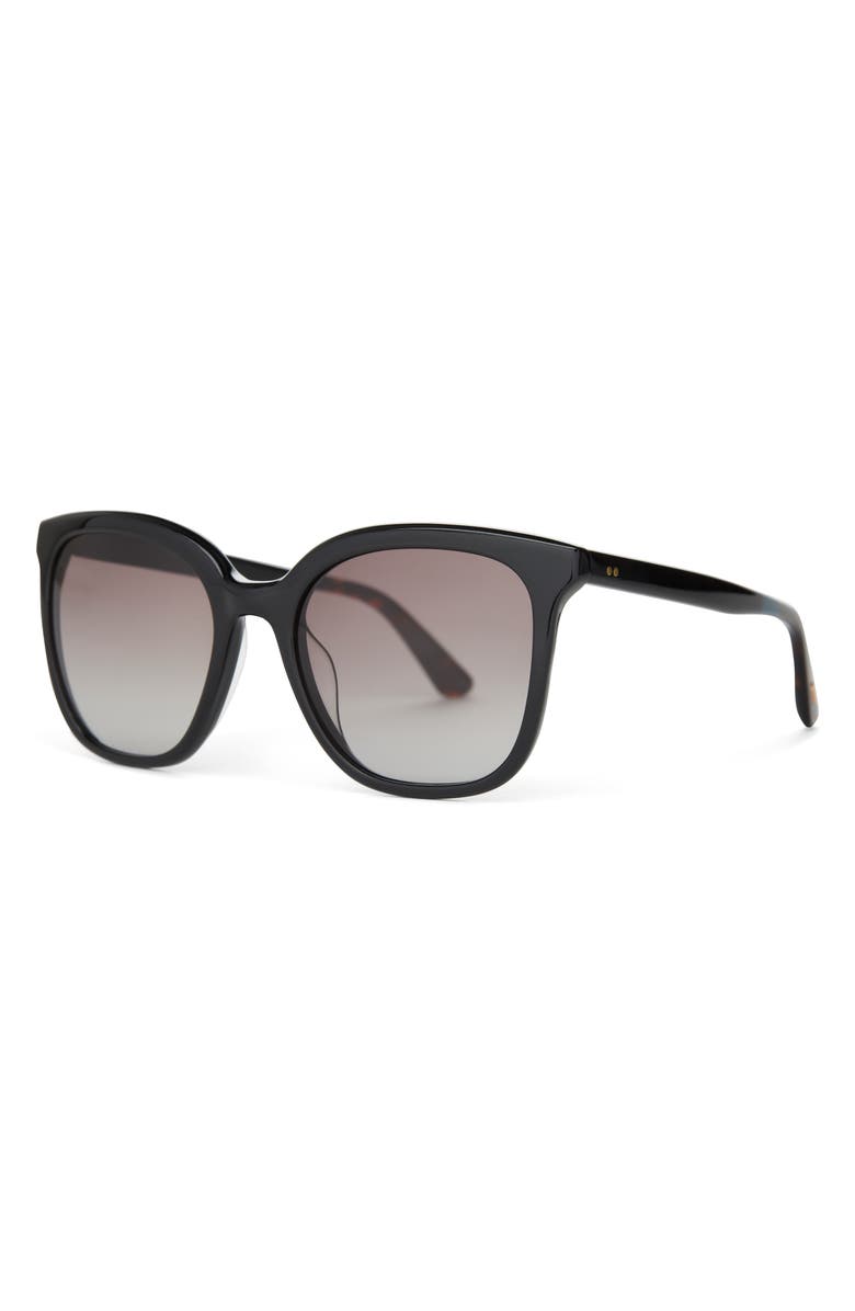 TOMS Charmaine 54mm Square Sunglasses, Alternate, color, Shiny Black/ Dark Grey