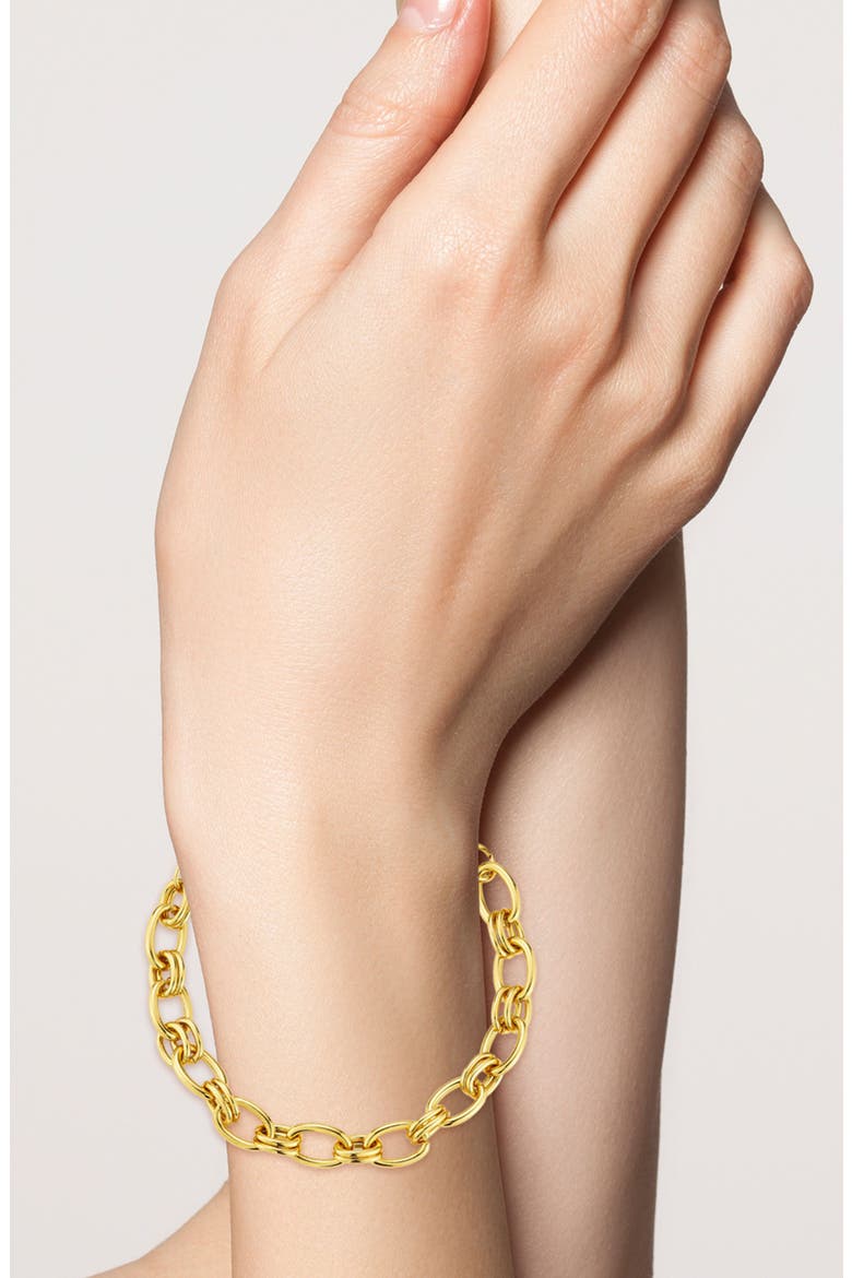 Oval Link Chain Bracelet, Alternate, color, GOLD