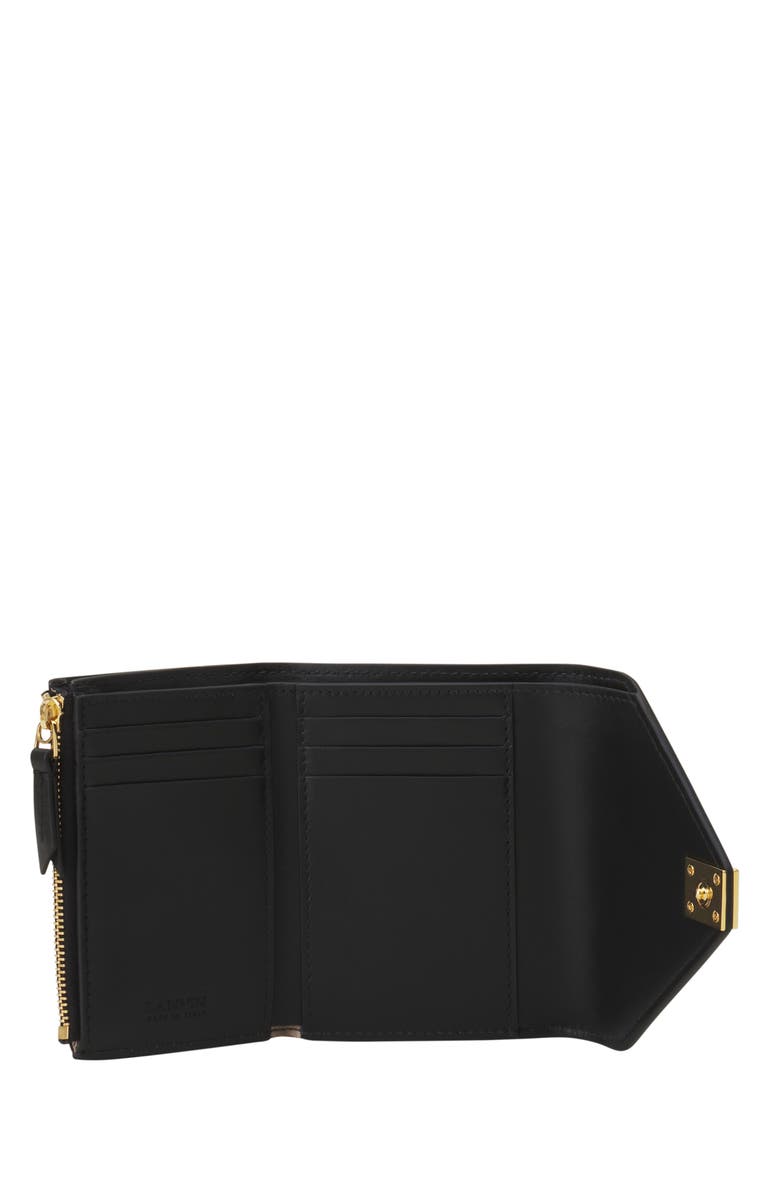 Lanvin Concerto Arpège Leather Wallet, Alternate, color, Black