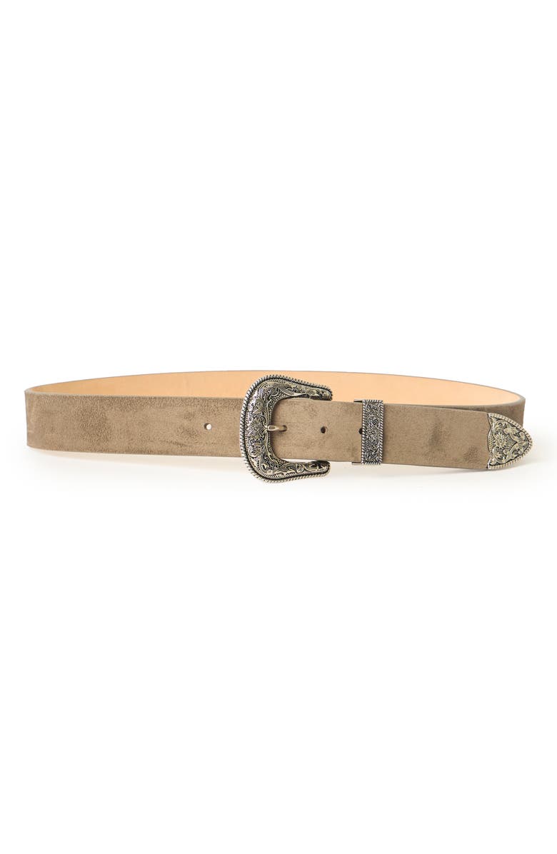 B-Low the Belt Frank Suede Western Belt, Main, color, 