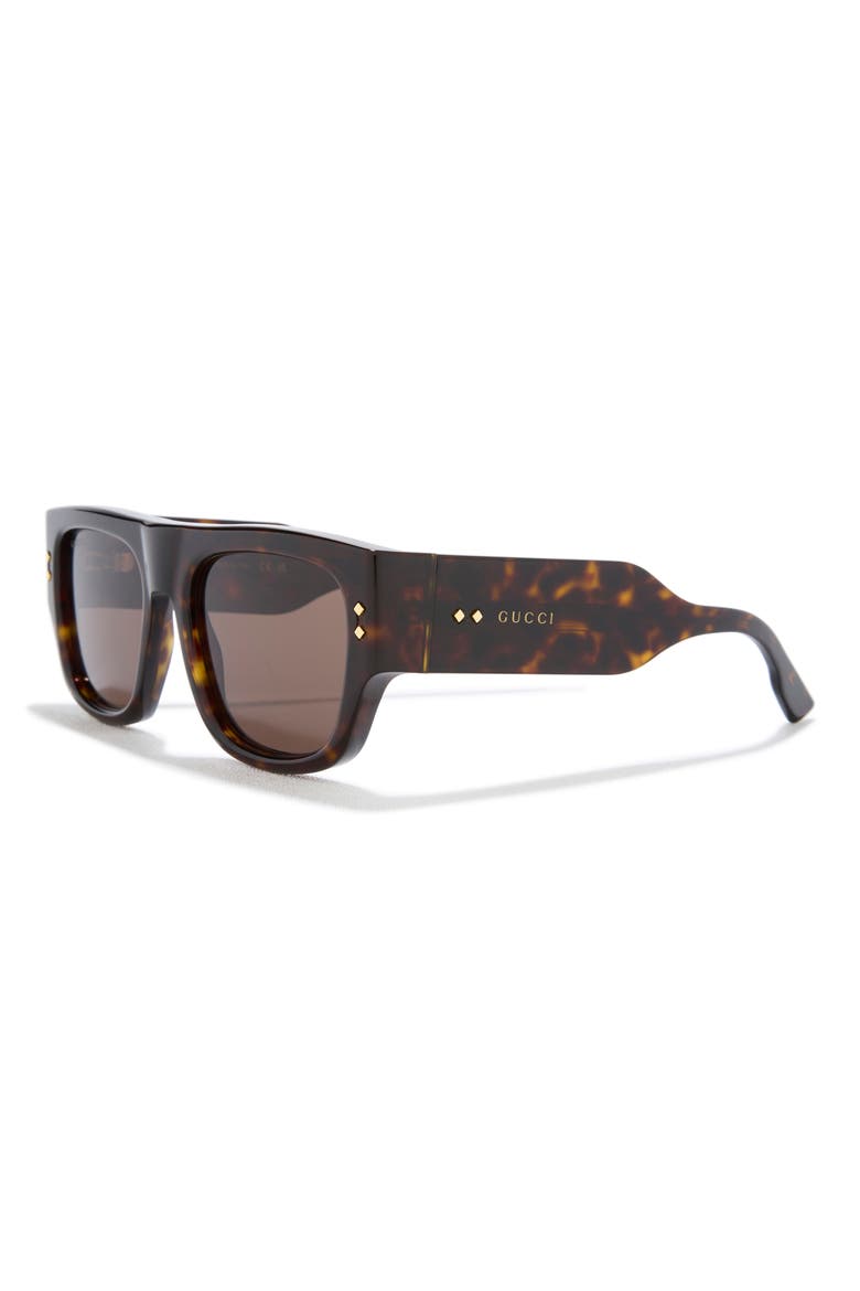 54mm Square Sunglasses, Alternate, color, HAVANA HAVANA BROWN