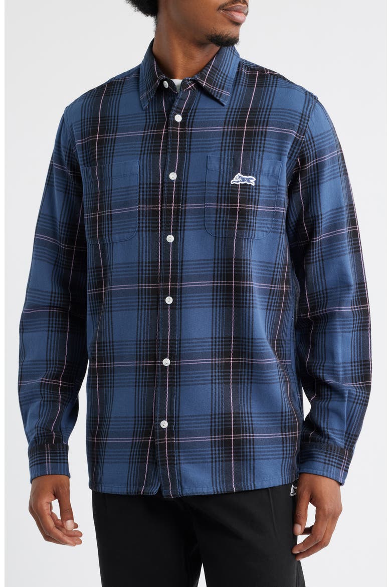 Jacob Flannel Button-Up Shirt, Alternate, color, SARGASSO S