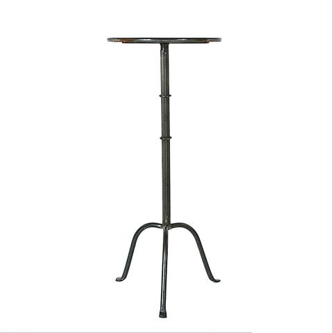 Round Sleek Metal Martini Table, Black
