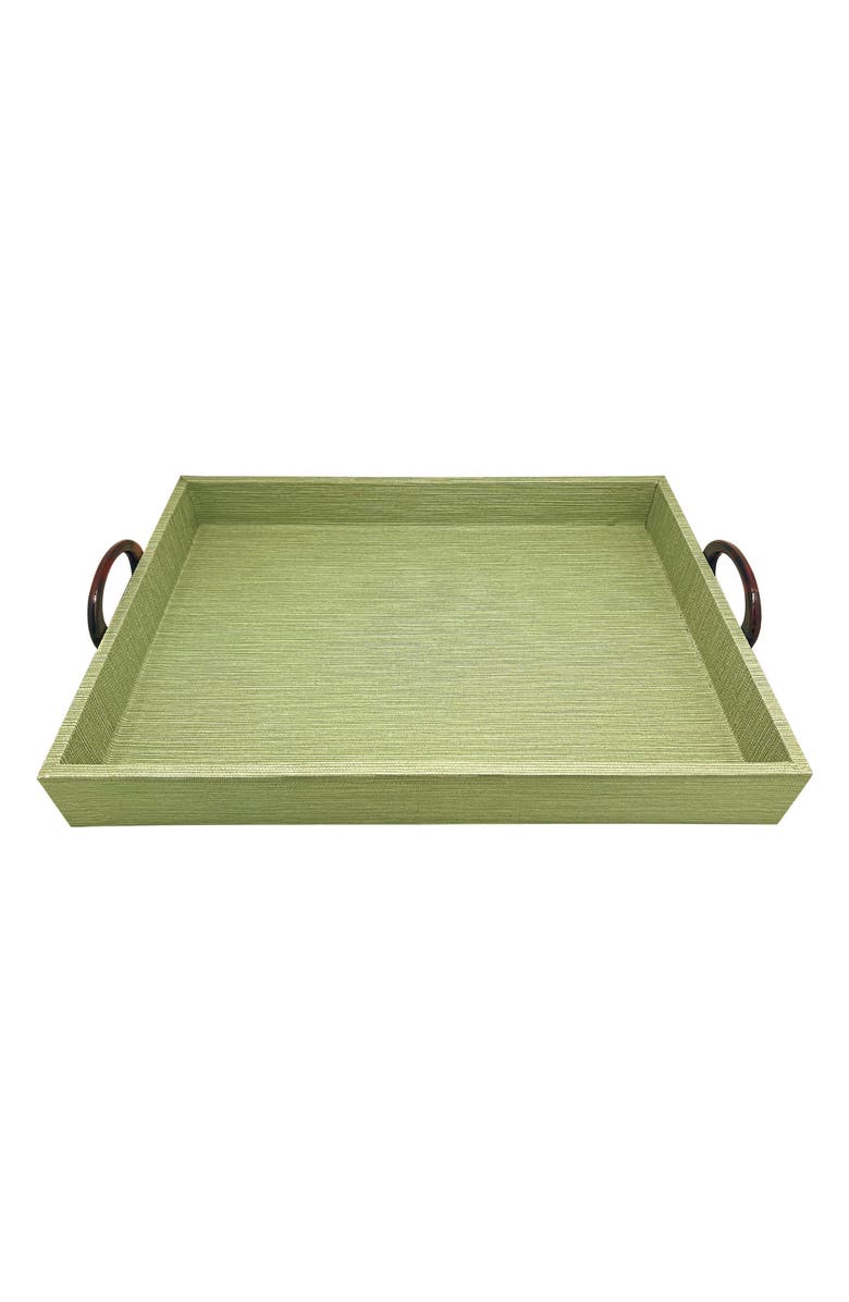 Mariposa Faux Grasscloth Tray, Main, color,