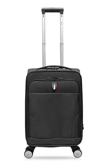 Tucci Squistita 20-inch Softside Carry-on Luggage In Charcoal