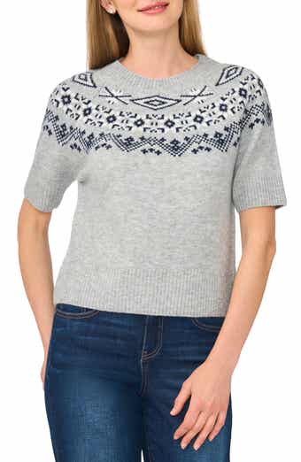 Fair Isle Short Sleeve Sweater