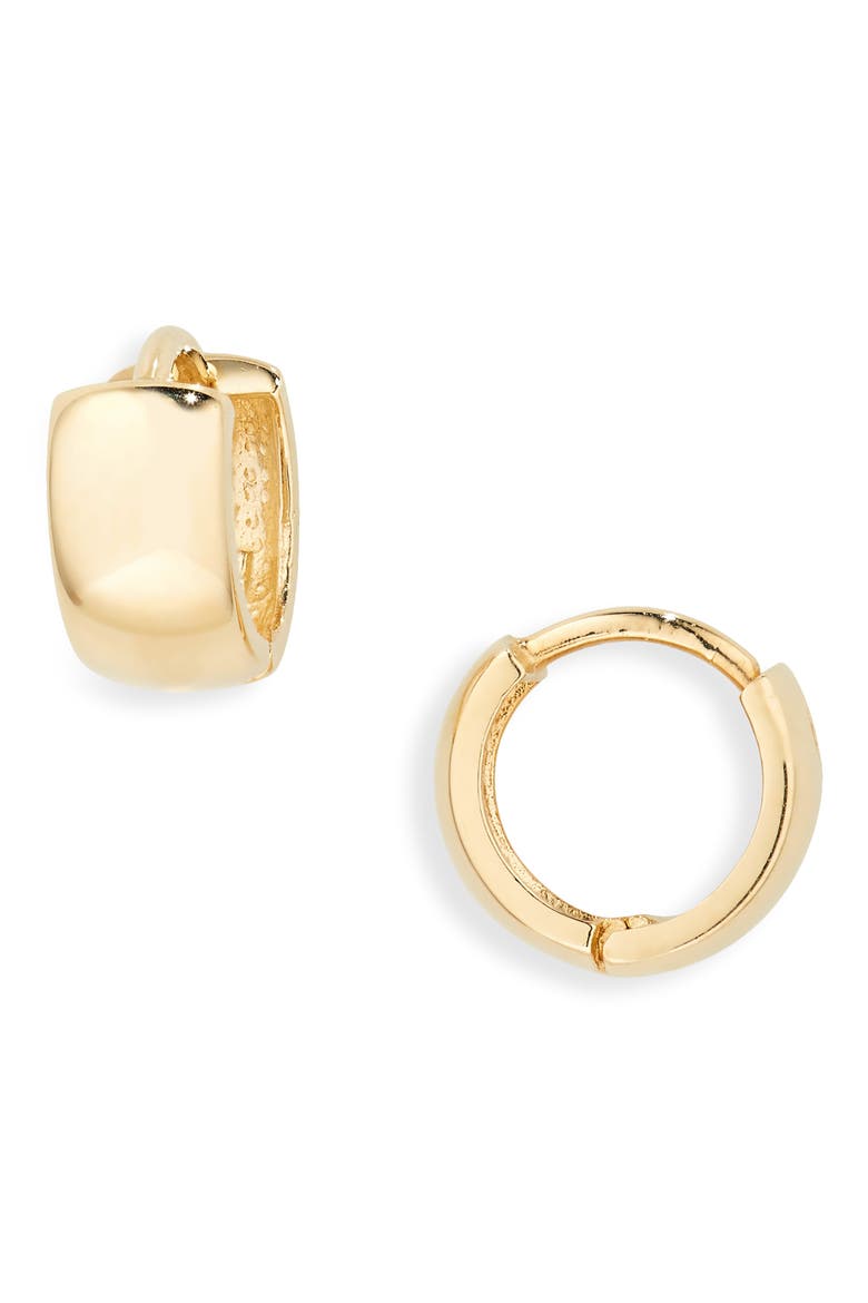 14K Gold Chunky Huggie Hoop Earrings (Nordstrom Exclusive), Main, color, 14KY