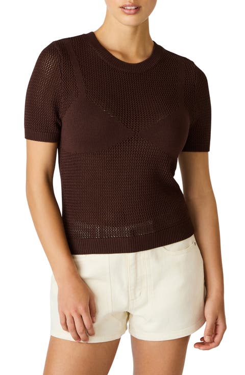 Blakelee Open Stitch Short Sleeve Sweater