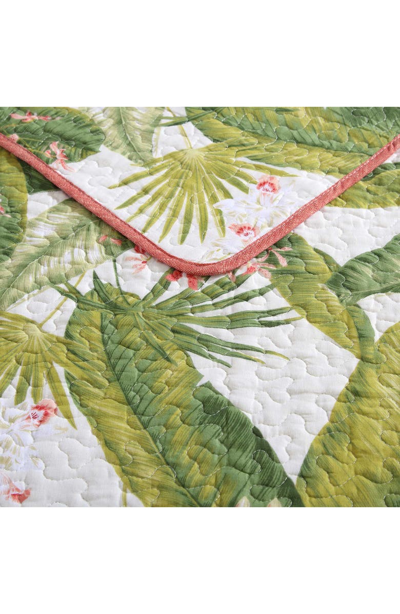 Tommy Bahama Aregada Dock Cotton Quilt & Sham Set, Alternate, color, Green/ Ecru Multi