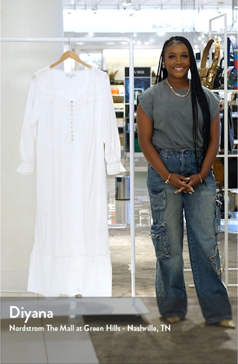 Long Sleeve Cotton Ballet Nightgown, sales video thumbnail