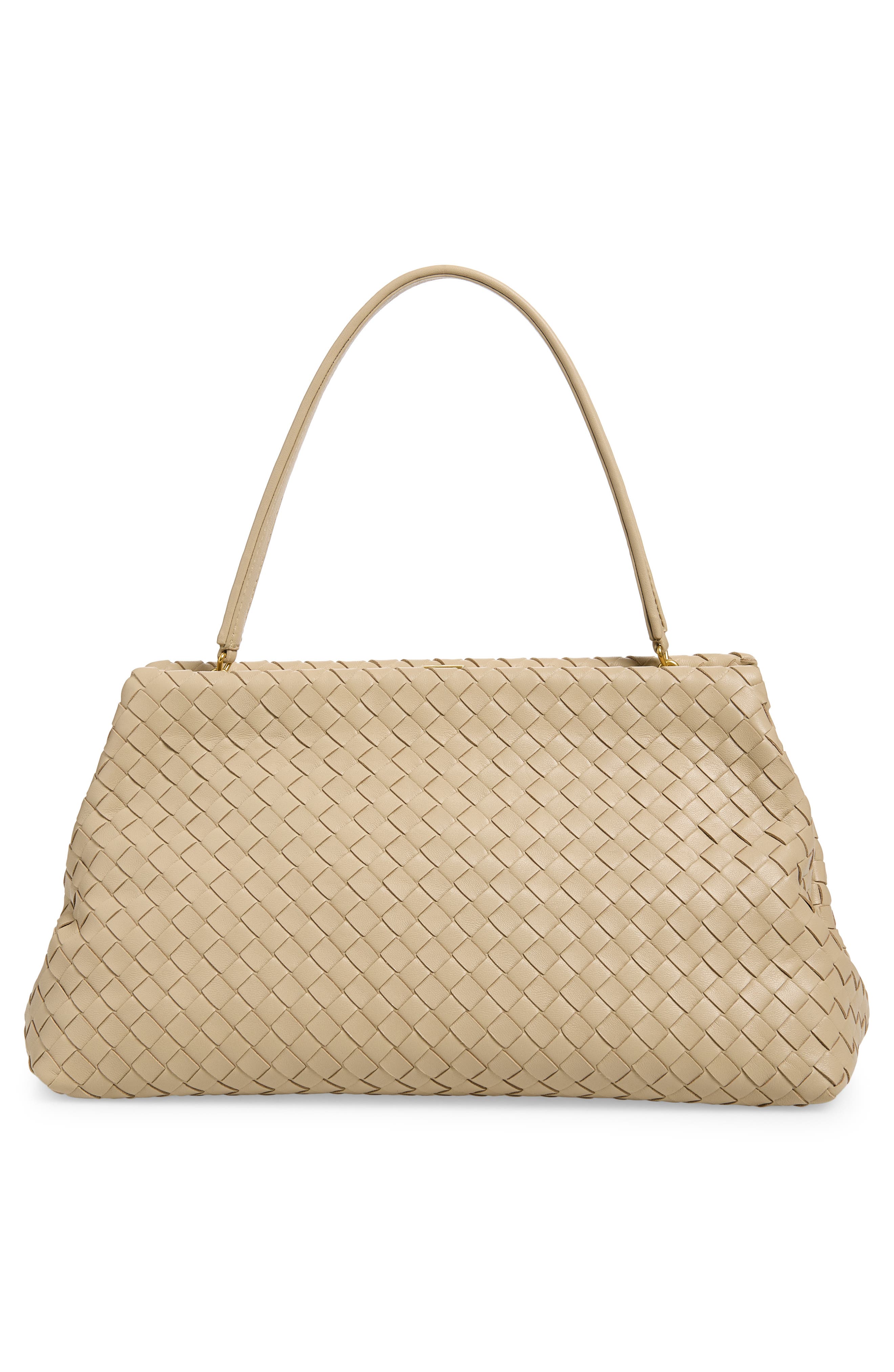 Bottega Veneta The 1998 Intrecciato Leather Handbag, Alternate, color, Ecru