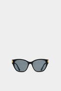 Katie Loxton Sydney Cat-Eye Sunglasses in Black