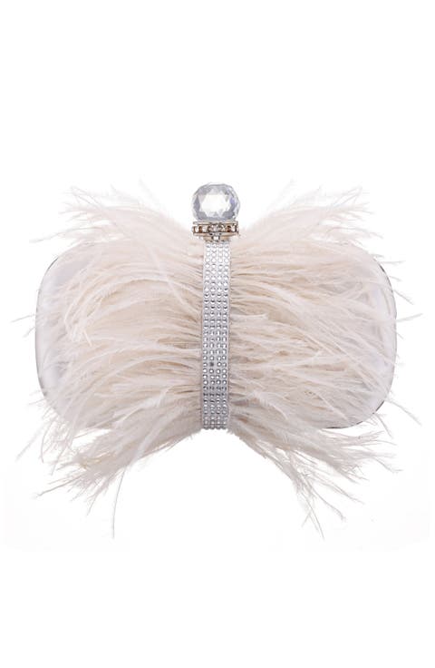 Ostrich Feather Minaudiere