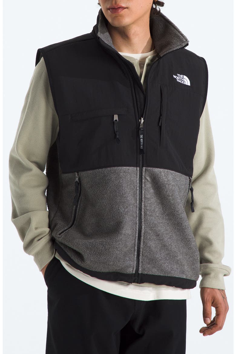 Retro Denali Vest, Main, color, MID GREY HEATHER/ BLACK