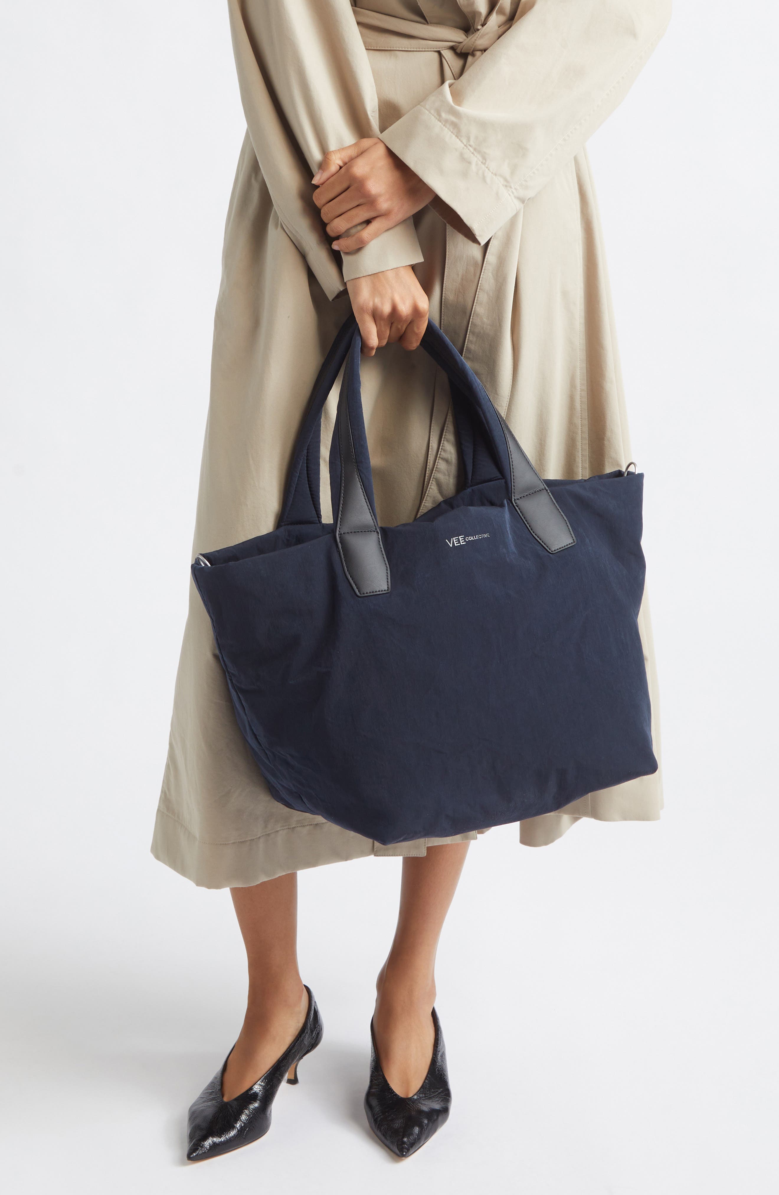 Medium Essence Trench Tote, Alternate, color, MIDNIGHT TRENCH BLUE