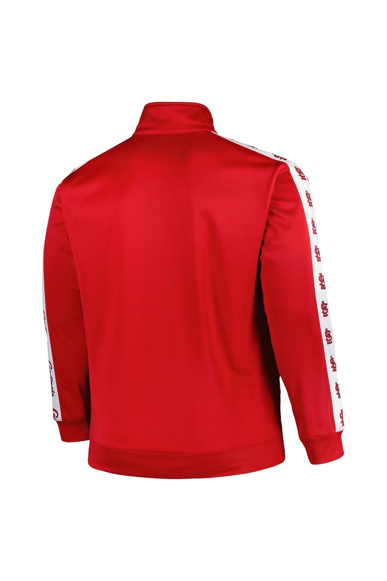 Men's Red St. Louis Cardinals Big & Tall Tricot Track Full-Zip Jacket, Alternate, color, Red