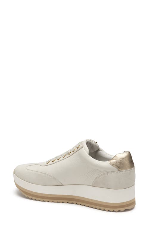 Johnston & Murphy Collection Gracie Side Zip Sneaker In Neutral