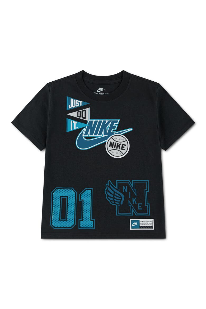 Kids' Multisport Cotton Blend Graphic T-Shirt, Main, color, BLACK