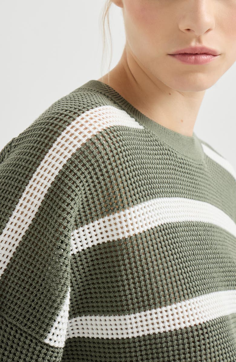 Brunello Cucinelli Striped sweater, Alternate, color, Green