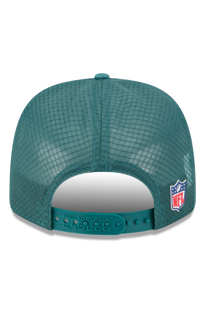 New Era Men's New Era Green Philadelphia Eagles 2025 Sideline 9SEVENTY Trucker Adjustable Hat, Alternate, color, Green