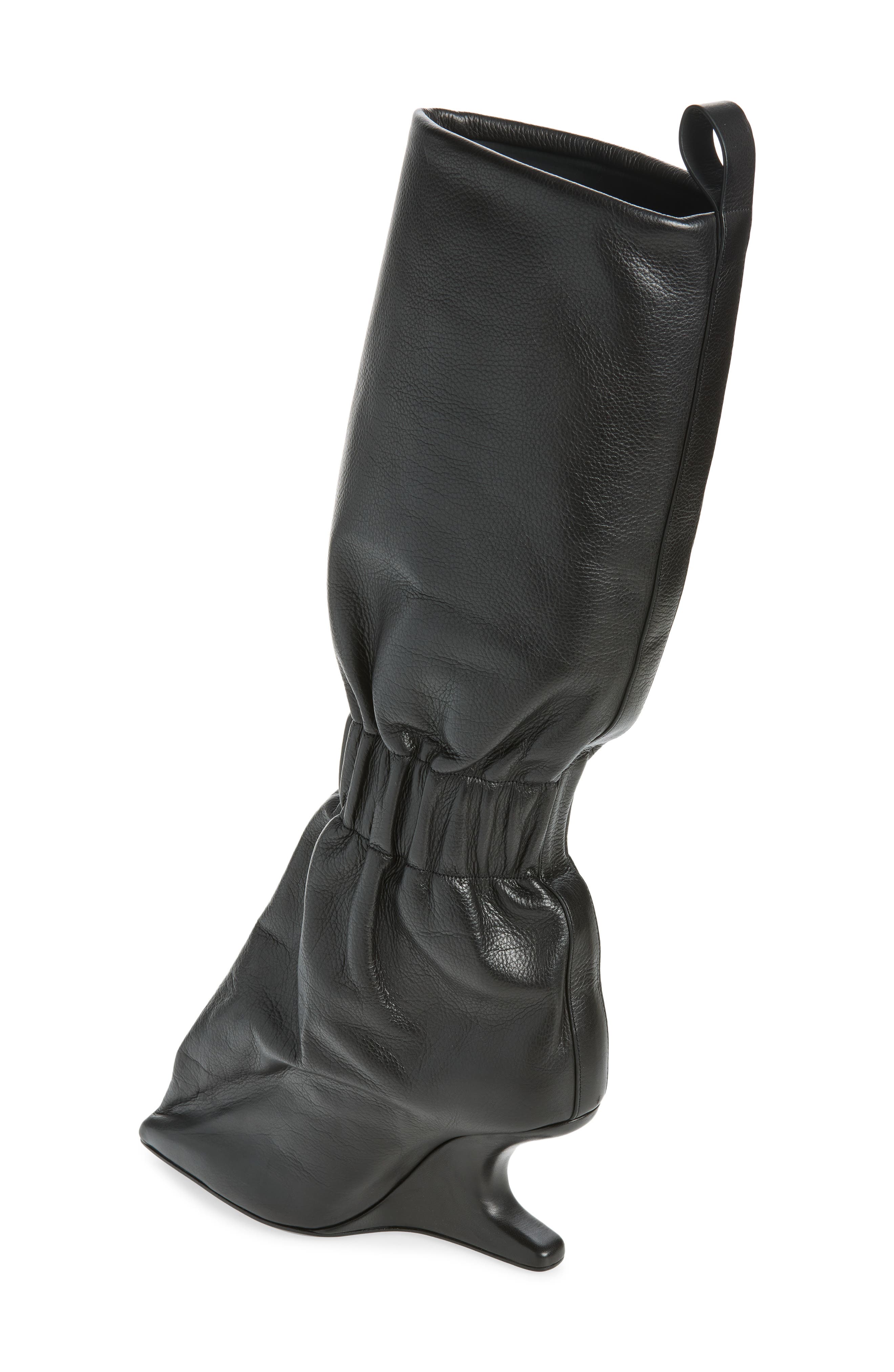 Cantitaquito Leather Boot, Alternate, color, BLACK