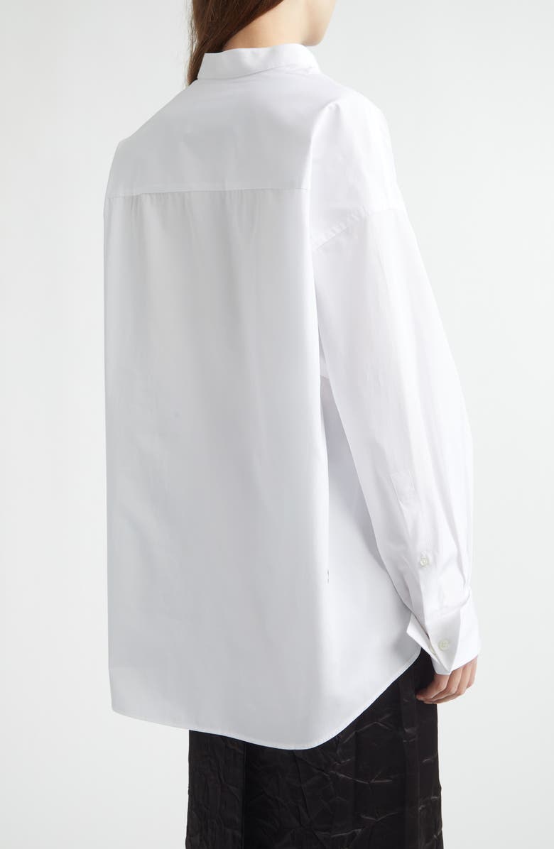 NACKIYÈ Tux Oversize Cotton Poplin Tuxedo Shirt, Alternate, color, Kaimak