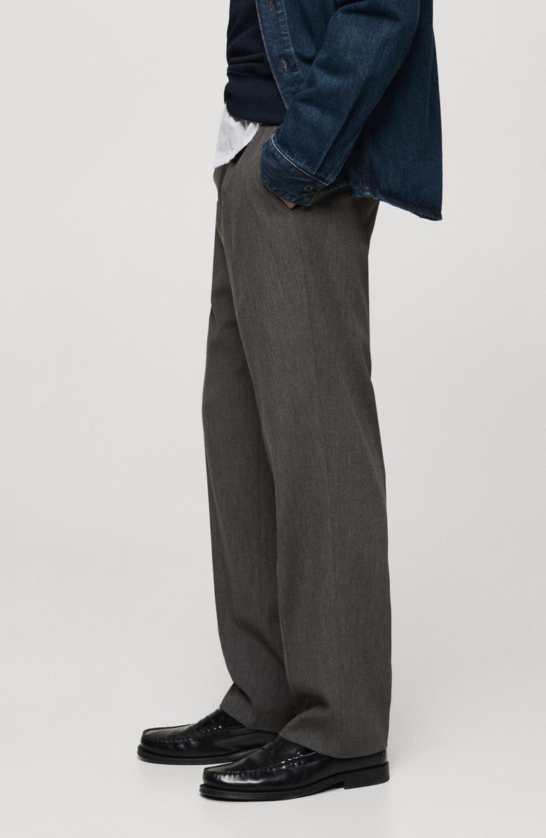 MANGO Pleated Straight Leg Pants, Alternate, color, 