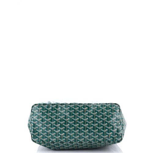 Pre-owned Goyard  Goyard Saint Louis Tote Coated Canvas Xxl In Green