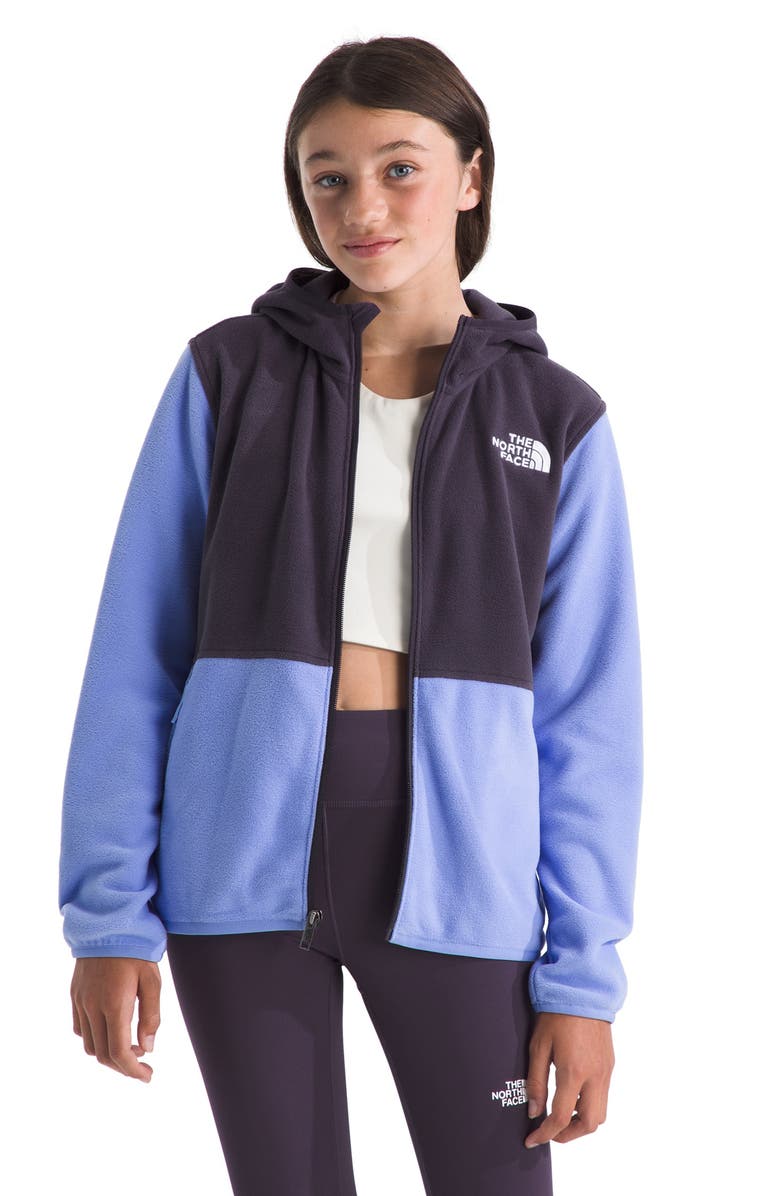 The North Face Kids' Glacier Polar Fleece Zip-Up Hoodie, Main, color, Periwinkle Glow/ Endless Dusk