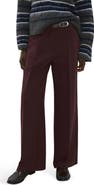 MANGO Mid Rise Straight Leg Belt Pants